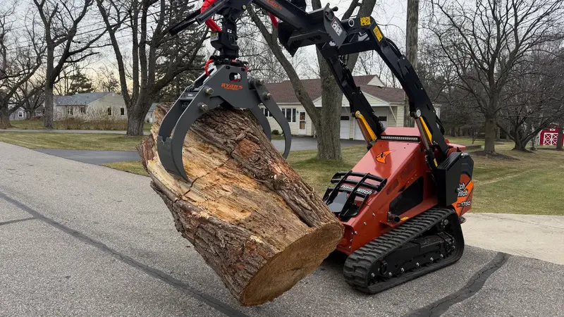 Professional tree care operation underway in Macomb County.